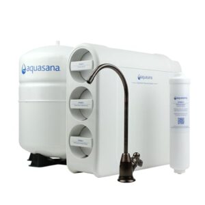 Aquasana SmartFlow™ Reverse Osmosis Water Filter System – High-Efficiency Under Sink RO Removes up to 99.99% of 90 Contaminants, Including Fluoride, Chlorine, and Lead – Oil Rubbed Bronze (ORB) Faucet