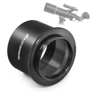 Astromania 2″ T2 Focal Telescope Camera Adapter for SLR/DSLR Cameras Metal Telescope Camera Astrophotography Accessory Simply Attach Camera to Telescope M42 T Mount Adapter Compatible for Canon Nikon