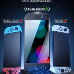 Auarte 2 Pack Screen Protector for Switch 2 Console (2025) with Auto Alignment Frame, Tempered Glass for Nintendo Switch 2 Screen Protector [Military-grade Shockproof], 7.9 inch Clear