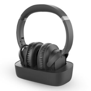 Avantree Ensemble – Wireless TV Headphones Compatible with TVs with Optical, AUX, or Bluetooth Audio Outputs – Comfortable Headphones for Seniors with Charging Dock & Transmitter and 35hr Playtime
