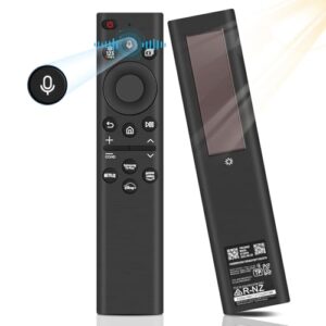 BN59-01385A Solar Power Voice Remote Replacement for Samsung Replacement TV Remote, Universal Remote Control, Replacement Voice Remote with USB Type-C Compatible with Samsung Remote Control – Black