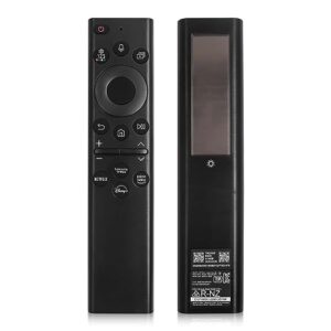 BN59-01385A Solar Voice Remote Replacement for Samsung Frame Smart TV Remote with Bluetooth Rechargeable Solar Cell, Compatible with Samsung 2021-2022 Neo LED 4K Ultra HD TV, 4 Shortcut Buttons, Black