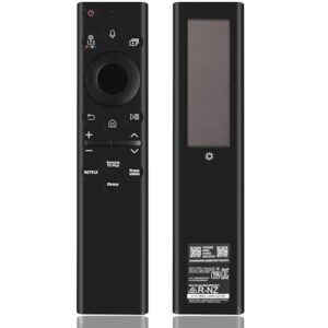 BN59-01385A TM2280E Fit for Samsung Remote Control for Smart TV 2021-2023 Crystal QLED Neo LED 4K TV Series, 85 inch |65 inch |55inch Series with Voice Rechargeable Solar Cell, 4 Shortcut Buttons