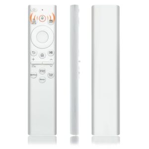 BN59-01391A TM2281E Fit for Samsung TV Voice Remote Compatible with Samsung Frame TV Remote 2021-2024 Neo LED Smart 4K Ultra HD TV, with 4 Shortcut Buttons, White, No Solar
