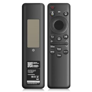 BN59-01432A Solar Voice Remote Replacement for Samsung TV Remote with Bluetooth Rechargeable Solar Cell, Compatible with Samsung Neo QLED S90D Smart 8K HDR Ultra HD TVs, VG-TM2360E 2023 Model, Black