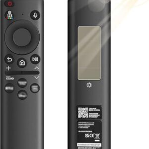BN59-01432A Solar Voice Remote Replacement for Samsung TV Smart, Universal Remote Control Bluetooth Replacement with USB-C Charging Compatible with Samsung TV 2023 QLED Models – Black