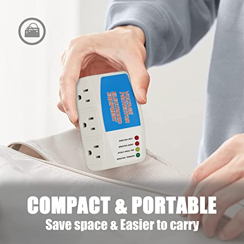 BSEED Surge Protector Home Appliance,3 Outlet Power Surge Protector, Voltage Protector Brownout Surge Refrigerator 1875 Watts,120V 15A(4​Pack) - Image 5