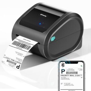 Bluetooth Thermal Label Printer 4×6 – D520BT Thermal Shipping Label Printer for Small Business, Wireless Label Printer with Built-in Label Holder, Compatible with USPS, Shopify