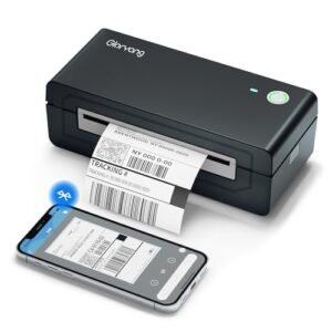Bluetooth Thermal Shipping Label Printer, 4X6 Inkless Label Machine for iOS, Android, Laptop, Wireless Printer for Small Business, Compatible with Amazon, UPS, Shopify, Black