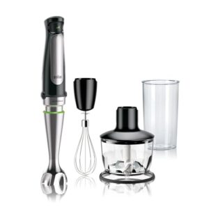 Braun MultiQuick 7 3-in-1 Immersion Blender with Food Processor – Powerful Handheld Electric Stick Blender – Emulsifier for Chopping, Beating & Whisking – Ideal for Soup, Puree, Smoothies & More