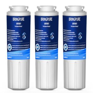 Bringpure Refrigerator Water Filter Replacement, Compatible withEverydr0p Filter 4, EDR4RXD1, UKF8001P, 4396395, 46-9006, UKF8001AXX-200, UKF8001AXX-750, 3 Pack