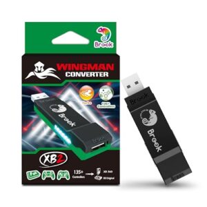 Brook Wingman XB 2 Converter – Wireless Controller Adapter for XB Retro Consoles and PC, Supports Remap and Adjustable Turbo