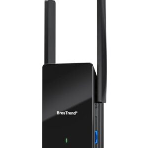 BrosTrend WiFi 6 Extender AX1500 WiFi Booster for Home WiFi Range Extender Covers Up to 2,000 sq.ft and 40 Devices, Dual Band Amplificateur WiFi with Gigabit Ethernet Port Works with Any WiFi Routers