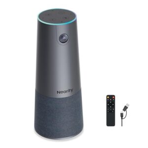 C45 2K Video Conference Webcam with Microphone and Speaker, All-in-One Camera with 4 Noise Cancelling Microphone, 5X Zoom FHD Webcam AI Auto-Framing Plug-and-Play for Zoom/Teams/Google Meet