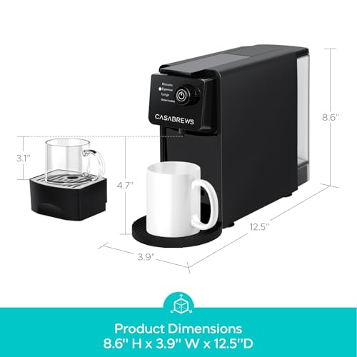 CASABREWS CM7036E Espresso Machine for Nespresso Original Pods, 20 Bar Compact Capsule Coffee Machine with 21 oz Removable Water Tank and 4 Brewing Modes, Mini Espresso Maker for Home or Office, Black - Image 3