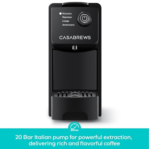 CASABREWS CM7036E Espresso Machine for Nespresso Original Pods, 20 Bar Compact Capsule Coffee Machine with 21 oz Removable Water Tank and 4 Brewing Modes, Mini Espresso Maker for Home or Office, Black - Image 4