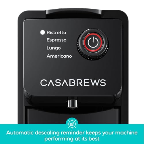 CASABREWS CM7036E Espresso Machine for Nespresso Original Pods, 20 Bar Compact Capsule Coffee Machine with 21 oz Removable Water Tank and 4 Brewing Modes, Mini Espresso Maker for Home or Office, Black - Image 7