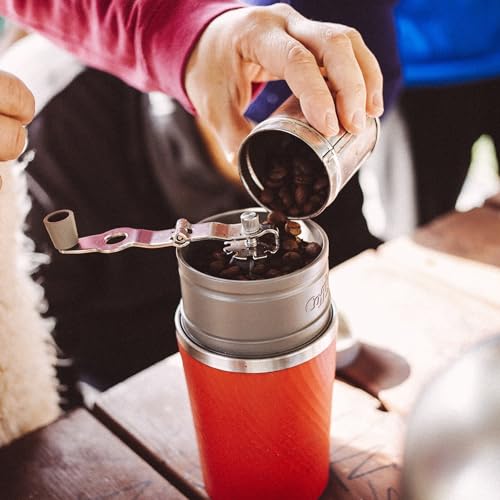 Cafflano Klassic : All-in-1, Drip Kettle+Grinder+Permanent Stainless Filter Dripper+Double-wall Tumbler, Pourover, Coffee Maker for Camping & Travel - Image 3
