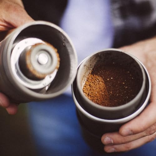 Cafflano Klassic : All-in-1, Drip Kettle+Grinder+Permanent Stainless Filter Dripper+Double-wall Tumbler, Pourover, Coffee Maker for Camping & Travel - Image 5