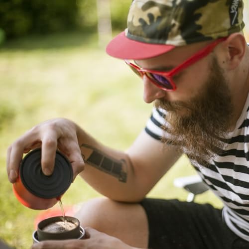 Cafflano Klassic : All-in-1, Drip Kettle+Grinder+Permanent Stainless Filter Dripper+Double-wall Tumbler, Pourover, Coffee Maker for Camping & Travel - Image 6