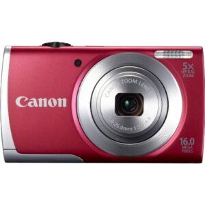 Canon 8255B001 16.0 Megapixel Powershot(R) A2500 Digital Camera (Red) 6.20In. X 4.90In. X 2.20In.