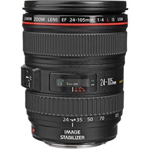 Canon EF 24-105mm f/4 L is USM Lens for Canon EOS SLR Cameras – White Box (Bulk Packaging)