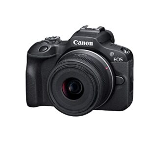 Canon EOS R100 Mirrorless Camera RF-S18-45mm F4.5-6.3 is STM & RF-S55-210mm F5-7.1 is STM Lens Kit, 24.1 Megapixel CMOS (APS-C) Sensor, 4K Video, RF Mount, Black