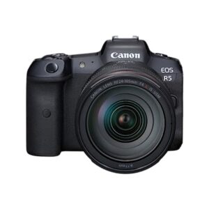 Canon EOS R5 Mirrorless Camera RF24-105mm F4 L is USM Lens Kit, Full-Frame Hybrid Camera, 8K Video, 45 Megapixel CMOS Sensor, DIGIC X Image Processor, Up to 12 FPS, RF Mount, Black