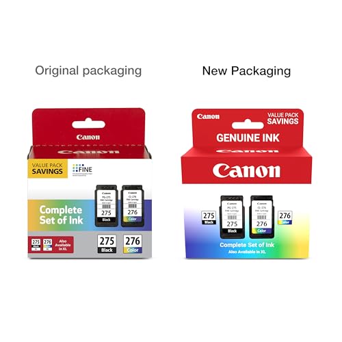 Canon PG-275 / CL-276 Genuine Ink Value Pack (2 Cartridges), Compatible with TS3520/3522/4722/3720/3722, TR4720 - Image 3