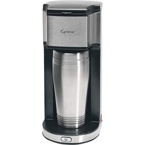 Capresso 425 On-the-Go Personal Coffee Maker, Silver/Black