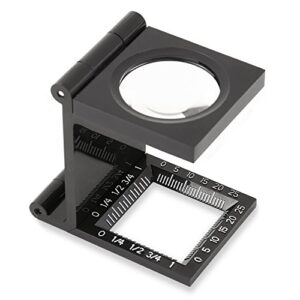 Carson LinenTest 5x30mm Folding Loupe Magnifier , Black