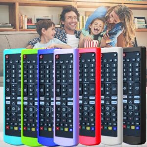 2Pack Case for LG TV Remote, Cover for LG Remote Control for Smart TV, Battery Cover Replacement Sleeve Skin Glow in The Dark Green and Blue