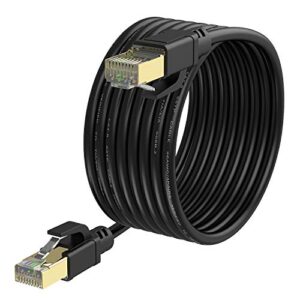 Cat8 Ethernet Cable 200ft, Internet Network Cord, 40Gbps 2000Mhz LAN Wires, High Speed SSTP LAN Cables with Gold Plated RJ45 Connector for Router, Modem, Gaming, Xbox (200ft)