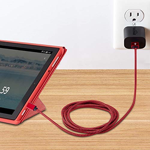 Charger Cable Replacement for Amazon Fire 10 Tablet, Nintendo Switch Lite, Samsung Galaxy S10 S20 S8 Type-C Smartphone - 2-Pack, 6ft, USB C Cord, Nylon Braided, Red - Image 3