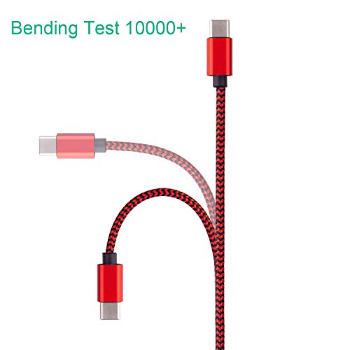 Charger Cable Replacement for Amazon Fire 10 Tablet, Nintendo Switch Lite, Samsung Galaxy S10 S20 S8 Type-C Smartphone - 2-Pack, 6ft, USB C Cord, Nylon Braided, Red - Image 6