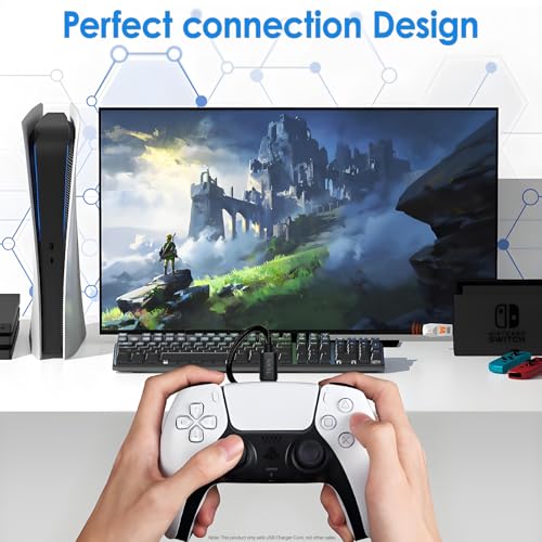 Charger Charging Cord for Xbox Series X/S,PS5/PS5 Pro Controller,Xbox Elite Series 2,Switch Pro Controller USB Type C Nylon Braided Cable Replacement (2 Pack,10 FT) - Image 5
