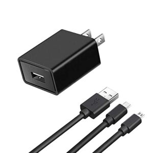 Charger [UL Listed] Compatible for Amazon Kindle Fire HD 10 9th Generation 2021 Release, Fire HDX 6″ 7″ 8.9″ 9.7″, Fire 7 HD 8 10 Tablet and Phone with 5Ft Micro-USB & USB C Cable