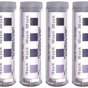 Chlorine Test Strips for Restaurants & Food Services, 4 x Vial of 100 Sanitizer Testing Kits, Precise Bleach Test Strips, 0-200 ppm Testing Kit for Sanitizing Solution by FryOilSaver Co. FMP 142-1362