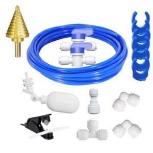 Coffee Maker AutoFill Kit Filtered Water Auto Refill DIY Kit Coffee Machine Water Line Kit Direct Water Line Plumbing Kit with Float Valve For Single-Serve Brewers