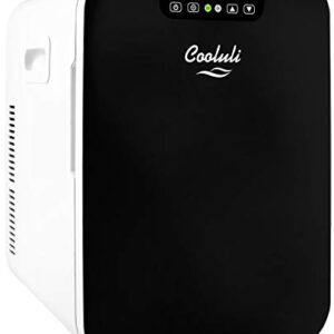 Cooluli 20 Liter Mini Fridge with Temperature Control – Black