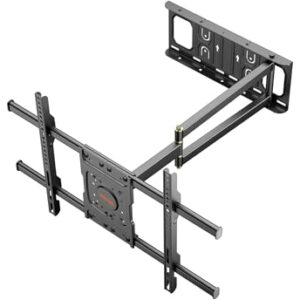 Corner Long Arm TV Wall Mount with 25.6inch Extension,Full Motion TV Mount 90 Degree Swivel Tilt Heavy Duty for 32-70”Screens, Load 77lbs,Max VESA 600x400mm, Fit 16”Stud
