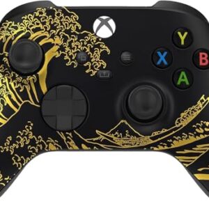 Custom Controllerzz Wireless Controller for Microsoft Xbox Series X/S & Xbox One – Soft Touch Feel – Custom Series X/S Controller (X/S Golden Waves)
