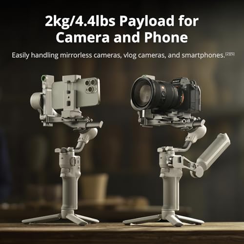 DJI RS 4 Mini Combo, Gimbal Stabilizer for Cameras Canon/Sony/Panasonic/Nikon/Fujifilm, Auto Axis Locks, Intelligent Tracking, 2kg/4.4lbs Payload, Camera Gimbal, Camera Stabilizer, Briefcase Handle - Image 6
