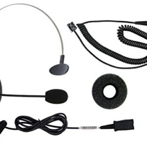 DailyHeadset RJ9 Corded Headset for Analog Phones Aastra Nortel Polycom Digium ShoreTel NEC Telephones