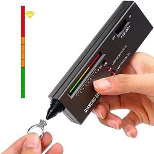 Diamond Tester High Accuracy Diamond Tester Pen Jewelry Diamond Tester Professional Diamond Selector Diamond Tester Kit for Novice and Expert, Thermal Conductivity Meter (Diamond Tester)