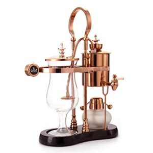 Diguo Belgian/Belgium Luxury Royal Family Balance Syphon Coffee Maker. Elegant Retro-Style Design. Color Rose Golden. Capacity: 500ml/17 oz.