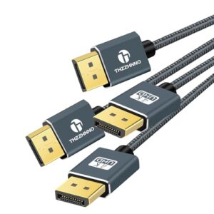 DisplayPort Cable 6.6FT 2Pack, DP to DP 1.2 Cord Gold Plated 4K@60Hz, 2K@165Hz for Laptop, PC, Gaming Monitor, TV