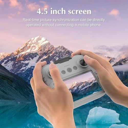 Drones for Adults with Camera 2K, Upgraded 4.5inch LCD RC Screen Remote Control, Brushless Motor Smart FPV Quadcopter for Kids Beginners, Auto Hovering, 3D Flips, Headless Mode, Follow Me, 2 Batteries, 30 Mins Flight Time, Great Gift Toy for Boys and Girls - Image 5