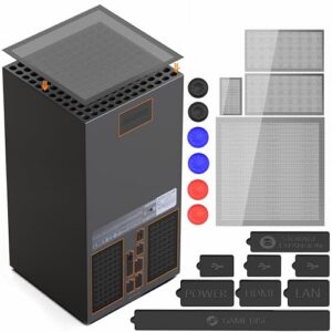 Dust Filter for Xbox Series X Console- 8 Silicone Plugs and 4 PVC Meshs Set, Anti-Dust Vent Cover Dustproof Case X-Series X Accessories with 6 Thump Grip Caps for Xbox Controllers