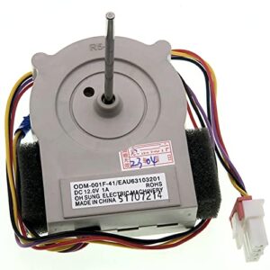 EAU63103201 ODM-001F-41 Refrigerator Evaporator Fan Motor Compatible with Kenmore, Kenmore Elite and LG Refrigerator, DC 12V 1A